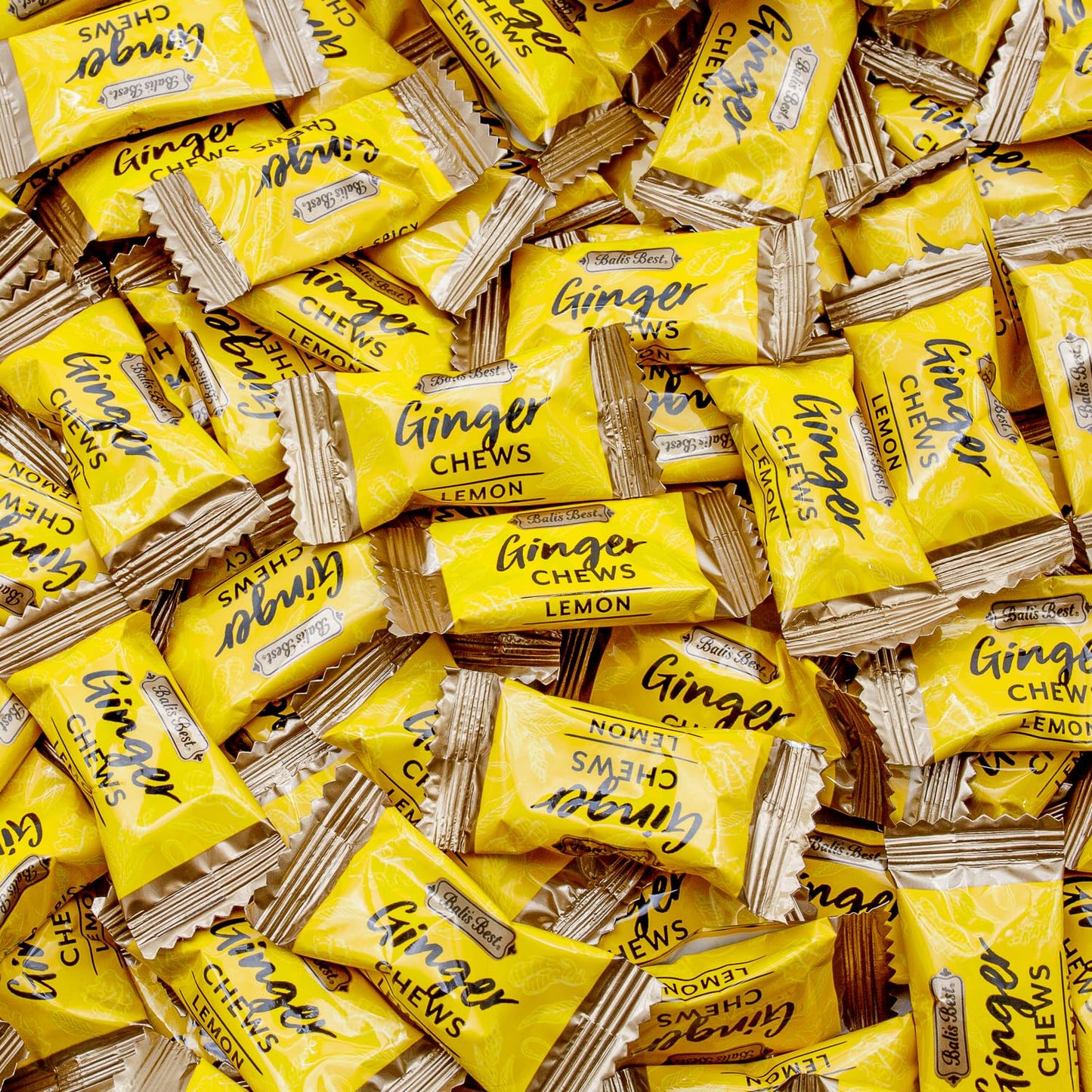 Ginger Candy Chews for Nausea Relief 1 lb - Natural Lemon and Honey Flavored, 100% Real Ginger, Individually Wrapped, Bulk