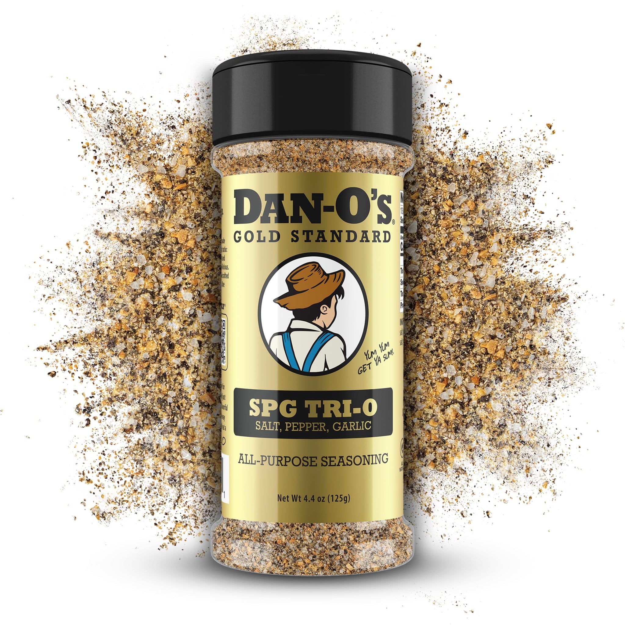 Dan-O’s SPG Tri-O, Original & Cheesoning Variety Pack - 3 Bottles - Salt Pepper Garlic, All Purpose & Parmesan Seasoning Bundle