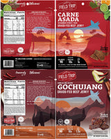 Field Trip Grass Fed Beef Jerky Variety Pack, Healthy Gluten Free Snacks, All Natural, Paleo-Friendly Meat Snacks with No Nitrates, Low Carb, High