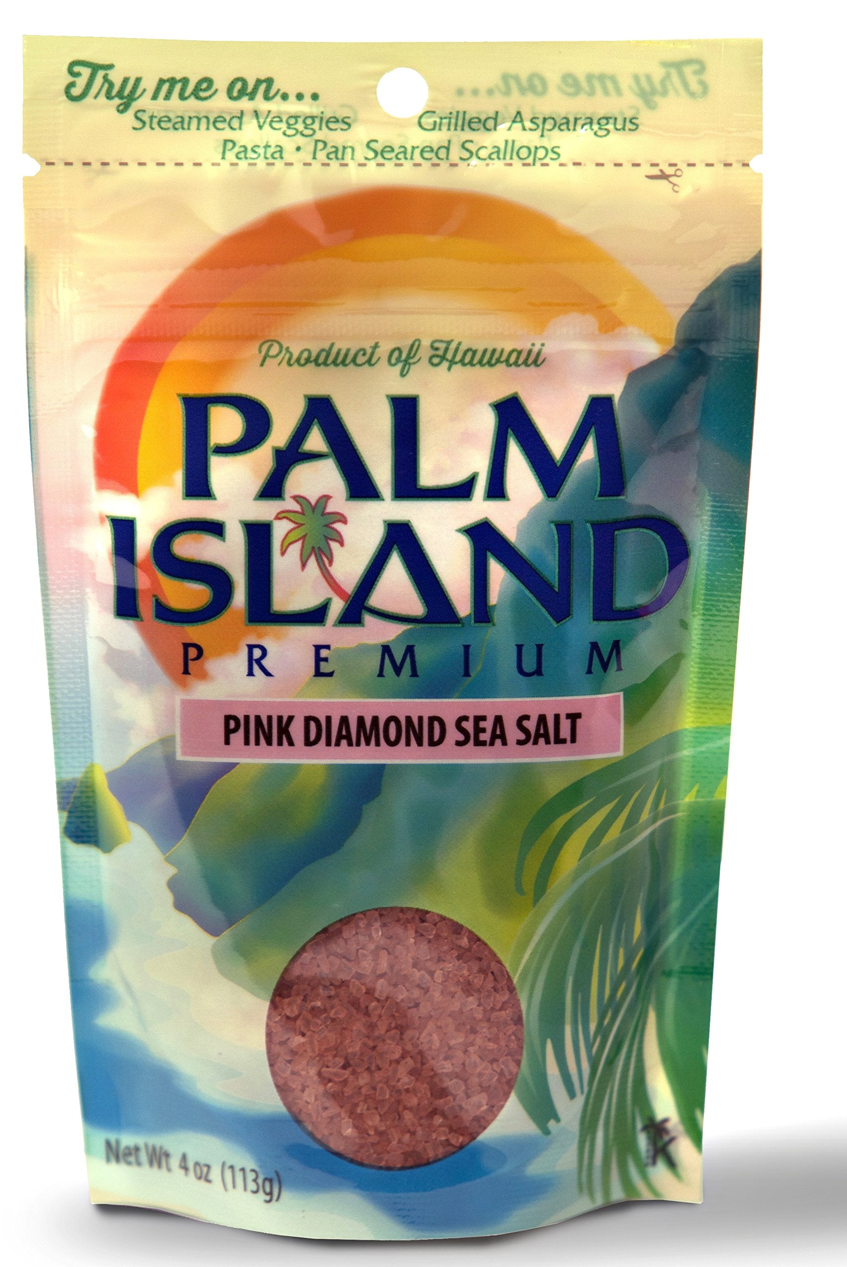Palm Island Premium Pink Diamond Sea Salt, 4-Ounce (Pack of 6)