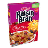 Kellogg's Raisin Bran, Breakfast Cereal, with Cranberries, Excellent Source of Fiber, 13.5 oz Box