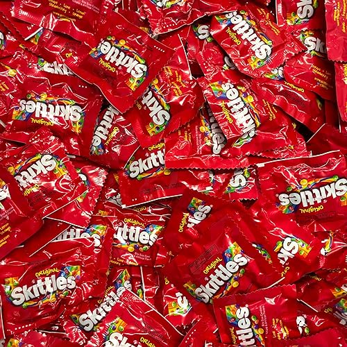 Sneaky Mango Skittles Only Original Flavor - 1 Pound(16 Oz) Bulk Skittles Candy Pack Individually Wrapped Candy Packets - Approx 30 Packs in a Bag!