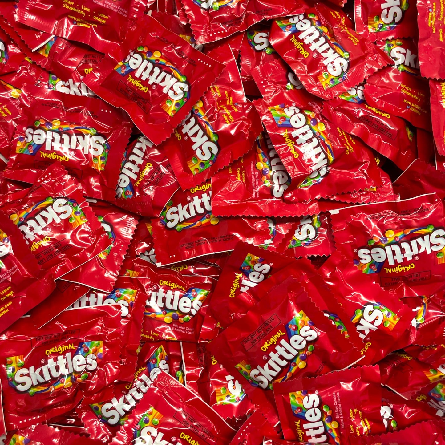 Sneaky Mango Skittles Only Original Flavor - 1 Pound(16 Oz) Bulk Skittles Candy Pack Individually Wrapped Candy Packets - Approx 30 Packs in a Bag!
