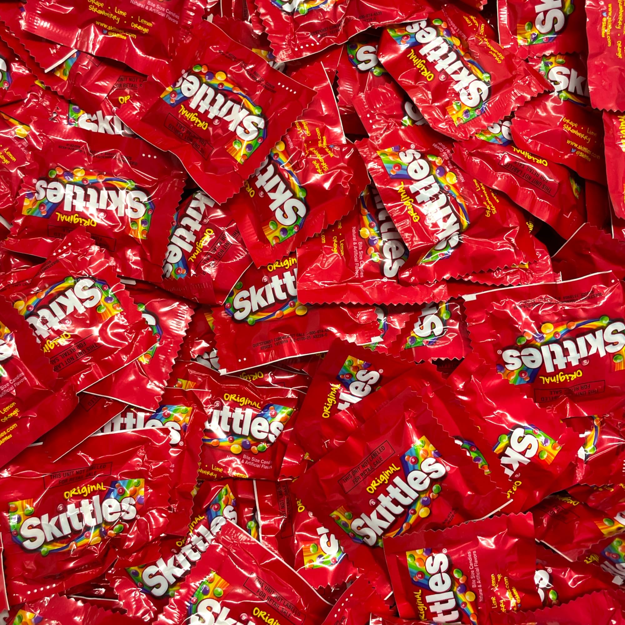 Sneaky Mango Skittles Only Original Flavor - 1 Pound(16 Oz) Bulk Skittles Candy Pack Individually Wrapped Candy Packets - Approx 30 Packs in a Bag!
