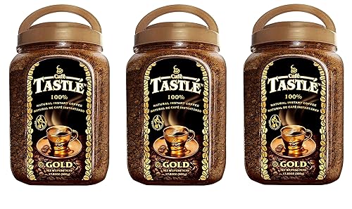 Cafe Tastle Gold Freeze Dried Instant Coffee, 3 jars of 17.85 oz (53.55 Oz)