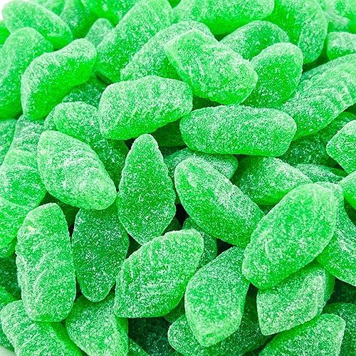Spearmint Leaves Green Jelly Candy (3 Pound Bag)