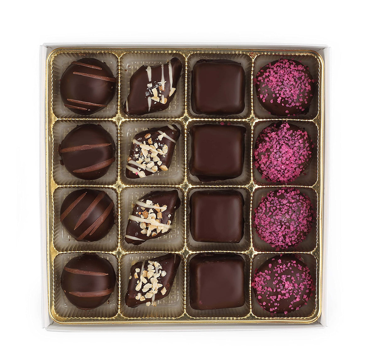 Mother's Day Chocolate Gift Box, Surprise Mom with Luxury Chocolates, USA Handcrafted Mouthwatering Berry Swirl, Savory Crispies & Hazelnut truffle