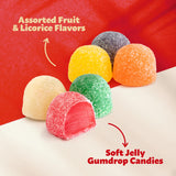 Gum Drops 2-Pound Pack | Giant Gumdrops Jelly Candy | Assorted Fruit and Licorice Flavors | Old Fashioned Gum Drops Candy for Holiday Buffets