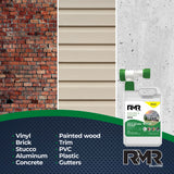 RMR House and Siding Wash - Commercial-Grade Outdoor Stain Remover for Mold, Mildew, and Algae, 64 Ounce Bottle With Hose-End Adapter