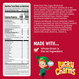 Lucky Charms Gluten Free Cereal with Marshmallows, Kids Breakfast Cereal, Made with Whole Grain, Family Size, 18.6 oz