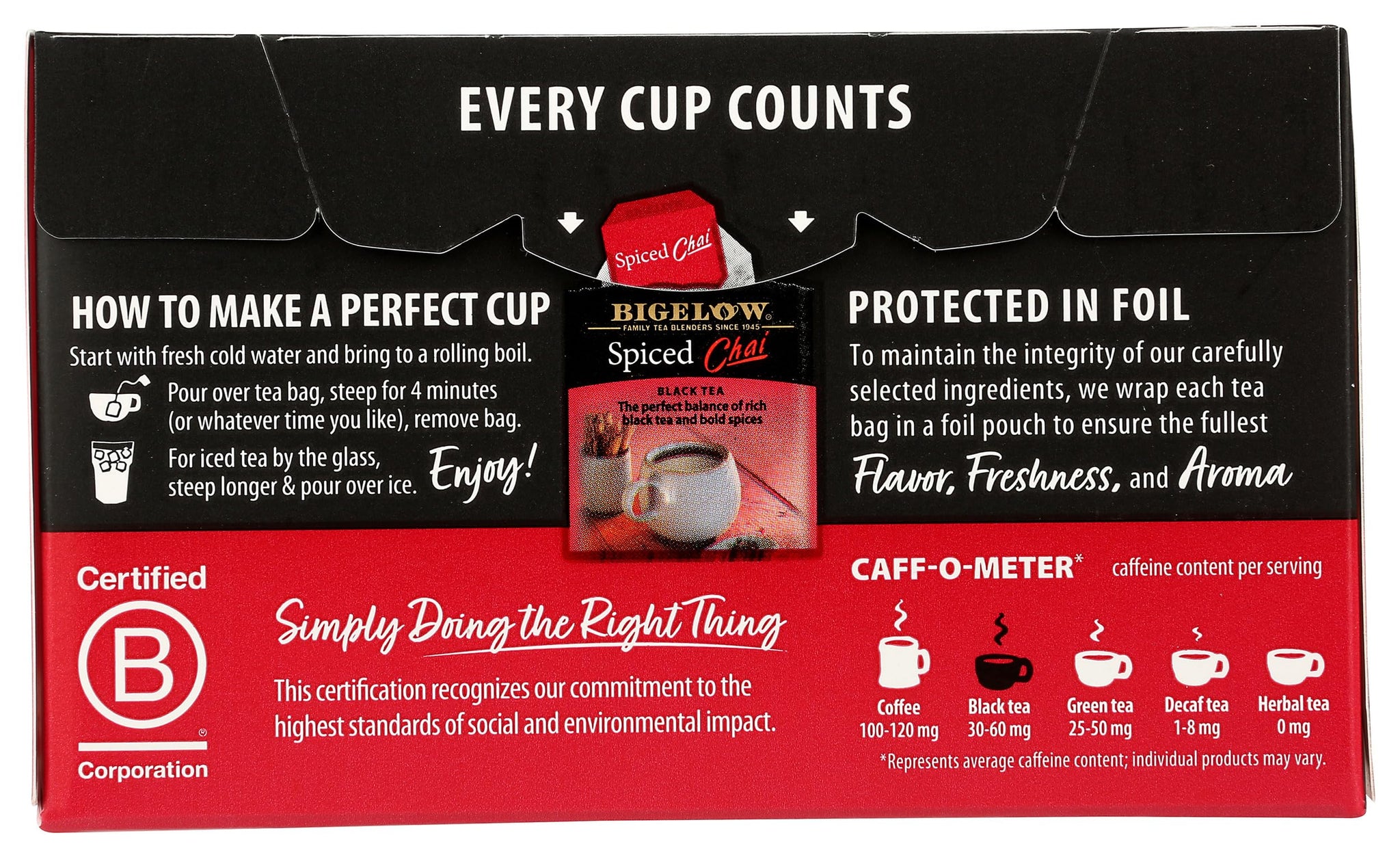 Bigelow Tea Chai Spiced 20bg - 3 PACK