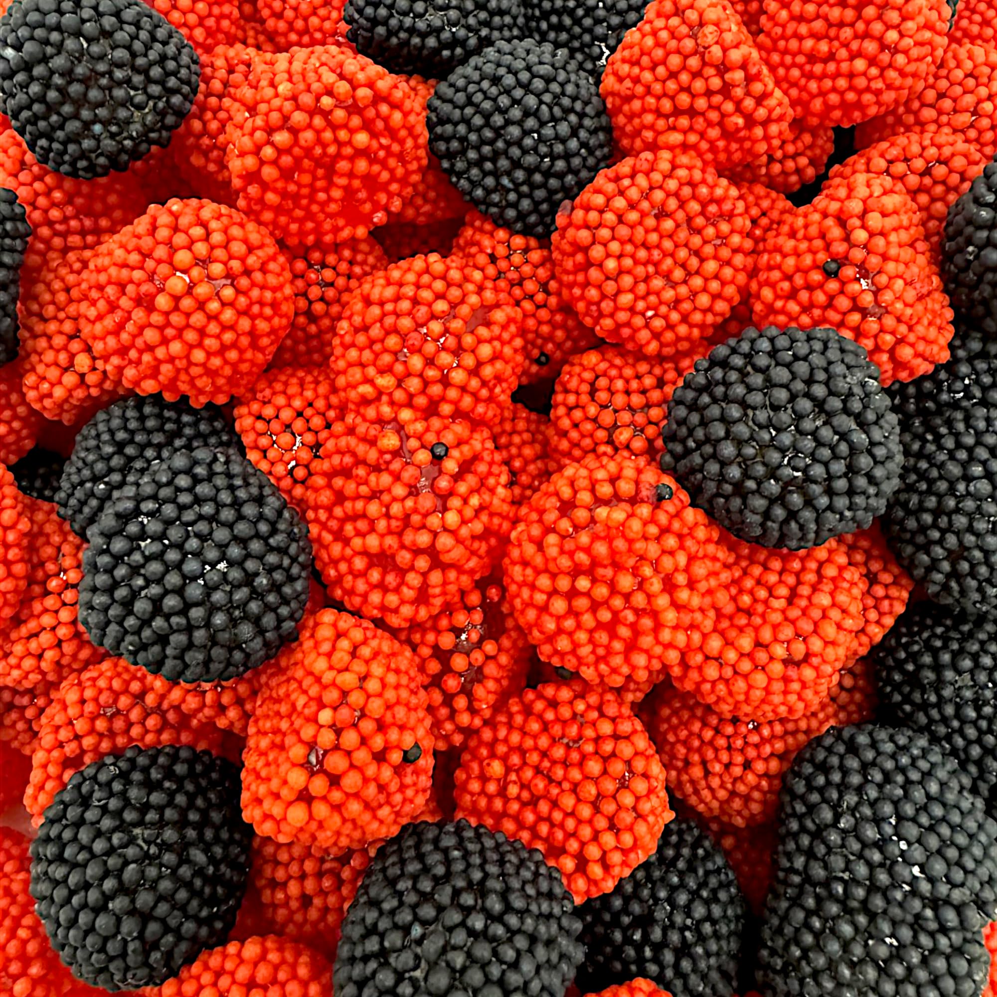 Delectable Black and Red Gummy Berries - 1.5 lbs of Heavenly Chewy Fruit Candy - Perfect for Snacks, Parties and Gifts(24 oz)