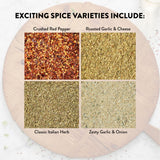DeLallo 4 Spice Variety Pizza Seasoning Shaker, with Red Pepper, Garlic, Cheese, Italian Herb, Italian Seasoning for Garlic Knots and Calzones, 3.2 oz