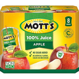 Mott's 100% Apple Juice, 6.75 Fluid Ounce Pouch, 8 Count (Pack of 4)