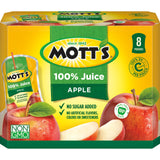 Mott's 100% Apple Juice, 6.75 Fluid Ounce Pouch, 8 Count (Pack of 4)