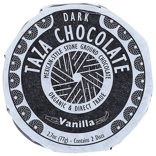 Taza Chocolate Organic Mexicano Disc 50% Dark Chocolate, Vanilla, 2.7 Ounce (1 Count), Vegan