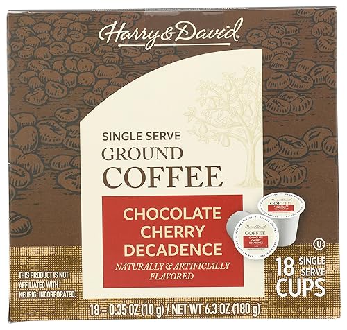 Harry & David Single Serve Coffee, Chocolate Cherry Decadence, 18 count box