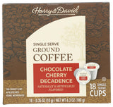 Harry & David Single Serve Coffee, Chocolate Cherry Decadence, 18 count box