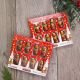Mini Chocolatey Christmas Trees and Reindeers, Individually Wrapped Candy Gift Boxes, Perfect Stocking Stuffer Treats, 8 Pieces Inside Each (Set of 2)