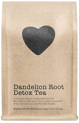 Dandelion Root Detox Tea, 45-60 Servings, Eco-Conscious Zip Pouch, Caffeine Free, Pure Loose Leaf Tea Grown in America, 5 Ounce (Medium)