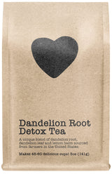 Dandelion Root Detox Tea, 45-60 Servings, Eco-Conscious Zip Pouch, Caffeine Free, Pure Loose Leaf Tea Grown in America, 5 Ounce (Medium)