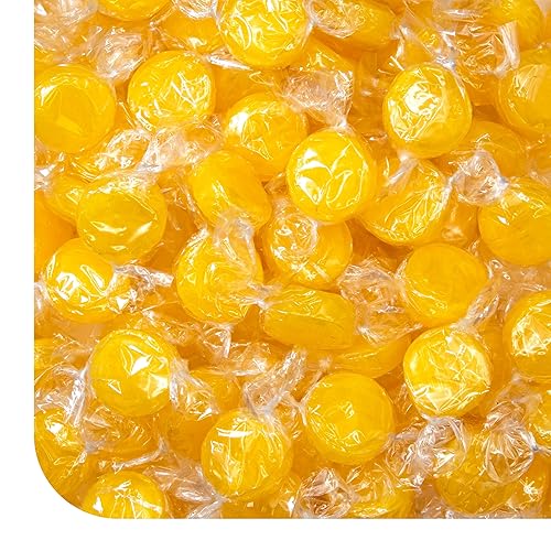 Lemon Drops Hard Candy - 1 Pound Pack - Lemon Candy Individually Wrapped - Dye Free Candies for Office Bowls, Reception Desks, Buffets, and Everyday