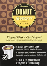 Authentic Donut Shop Blend Original Dark Single-cup Coffee for Keurig K-Cup Brewers, 24 Count