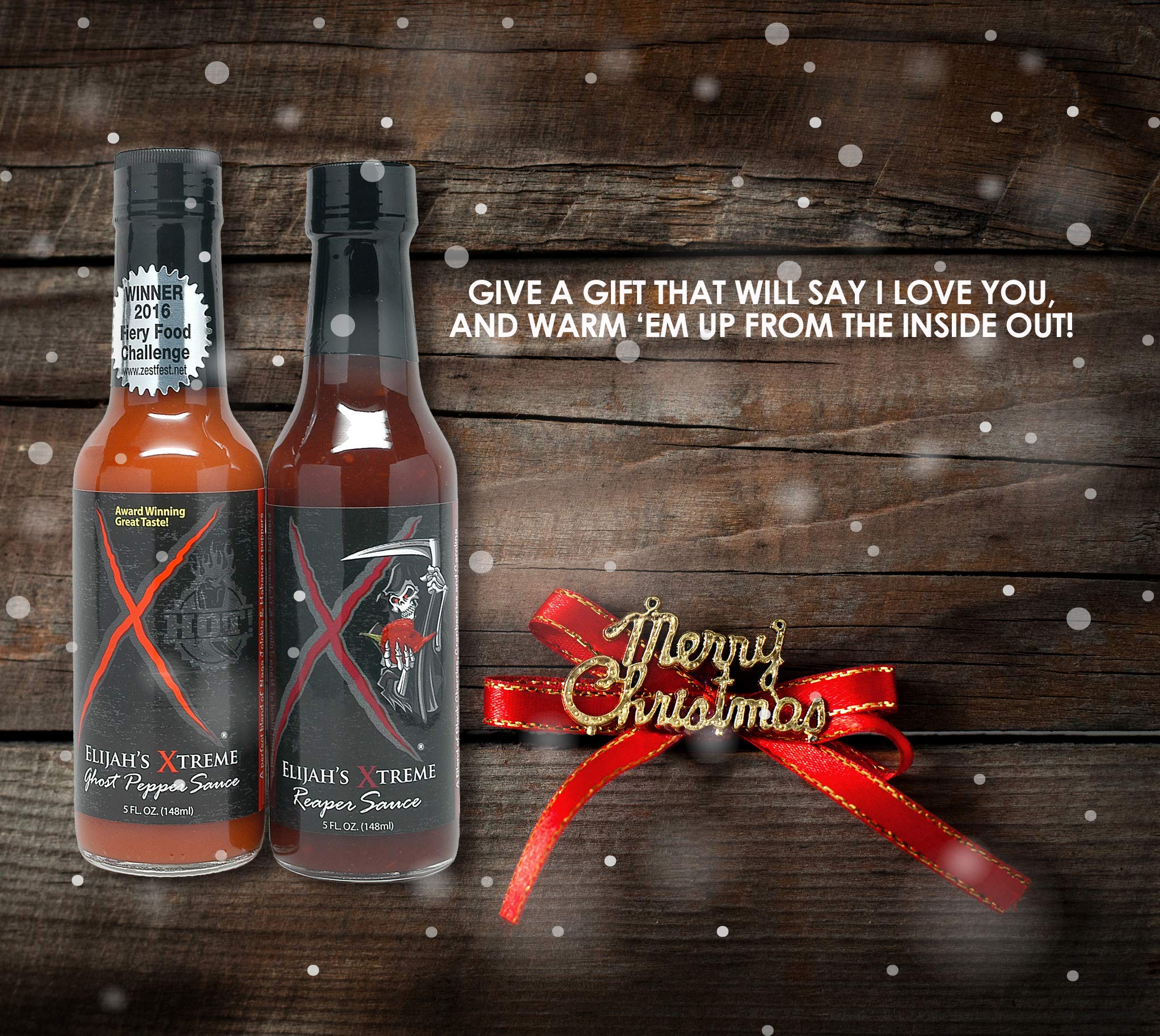 Elijah's Xtreme Carolina Reaper Hot Pepper Sauce with Sweet Black Cherries, Cranberries and Kentucky Bourbon (5 oz) (2-Pack) (Xtreme Ghost Pepper