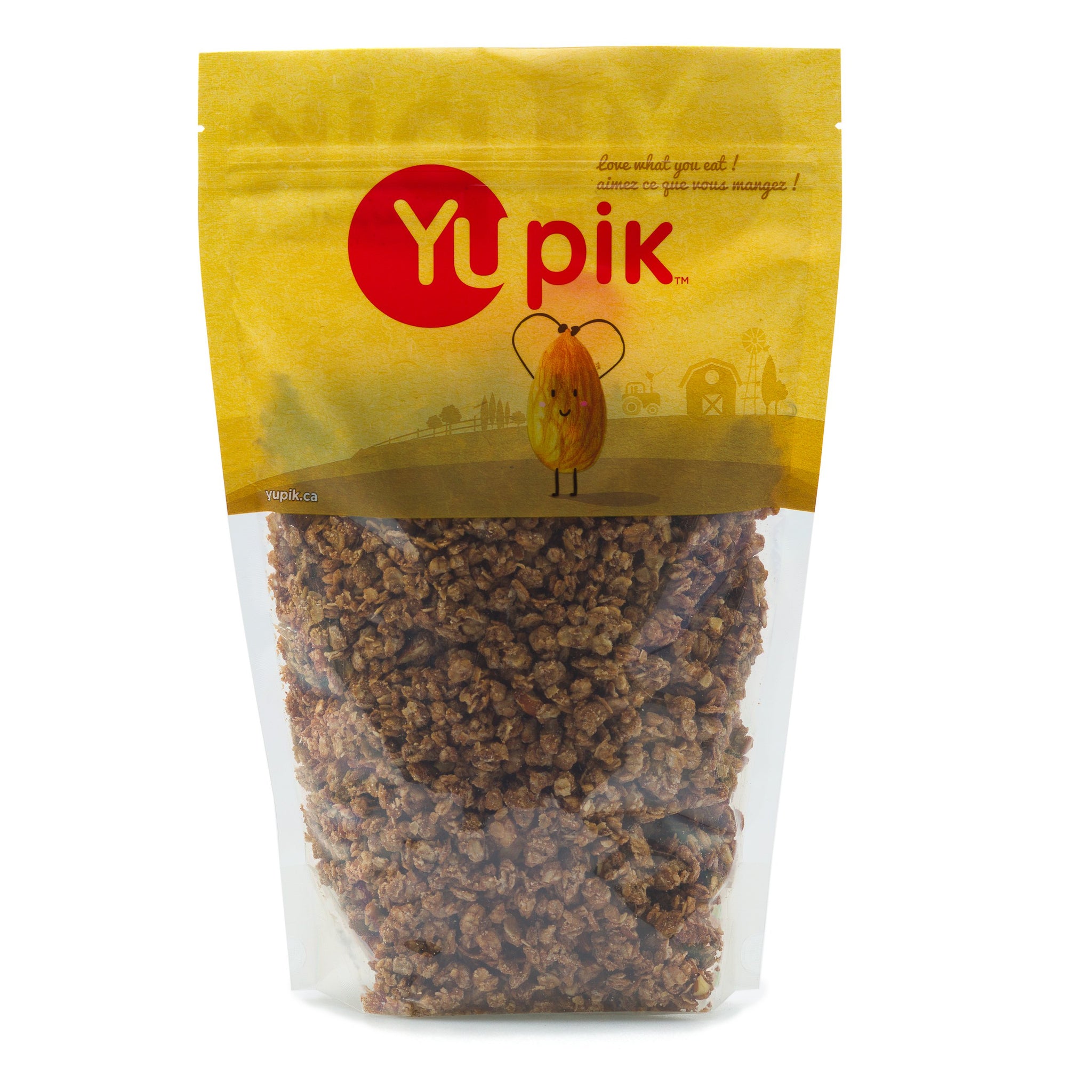 Yupik Dark Chocolate Almond Granola Cereal, 2.2 lb, A mix of oat clusters, almonds, and luscious dark chocolate