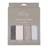 KAF Home Pantry Multipurpose Microfiber Textured Cleaning Cloth 4-Pack, 15 x 18-Inch, (1 Utility, 1 Stainless Steel, 1 Glass, 1 Wood)