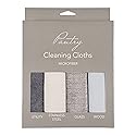 KAF Home Pantry Multipurpose Microfiber Textured Cleaning Cloth 4-Pack, 15 x 18-Inch, (1 Utility, 1 Stainless Steel, 1 Glass, 1 Wood)