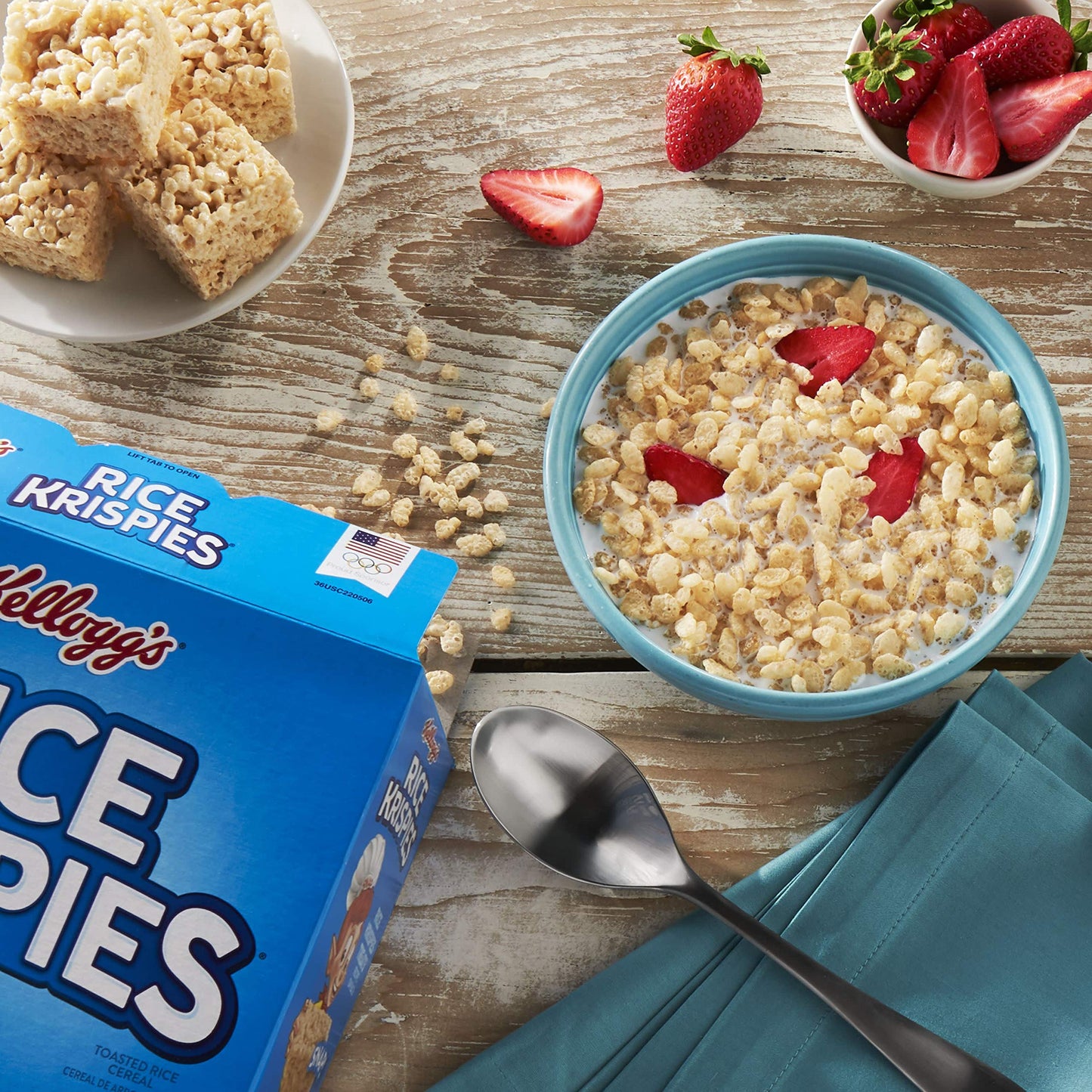 Kellogg’s Rice Krispies Breakfast Cereal, Toasted Rice Cereal, Fat-Free, 18 oz Box