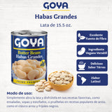 Goya Butter Beans Canned, Creamy and Flavourful Lima, Pantry Staple, Pack of 2 (15.5 oz Cans)