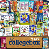 COLLEGEBOX Healthy Snack Box (35 Count) Variety Pack Care Package Gift Basket Kid Men Women Adult Nuts Health Nutrition Assortment College Graduation