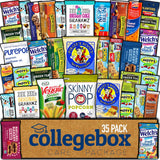 COLLEGEBOX Healthy Snack Box (35 Count) Variety Pack Care Package Gift Basket Kid Men Women Adult Nuts Health Nutrition Assortment College Graduation