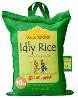 Asian Kitchen Idly (Idli) Rice 10-Pound Bag, 10lbs (4.54kg) Short Grain Rice ~ All Natural | Gluten Friendly | Vegan | Indian Origin | Export Quality