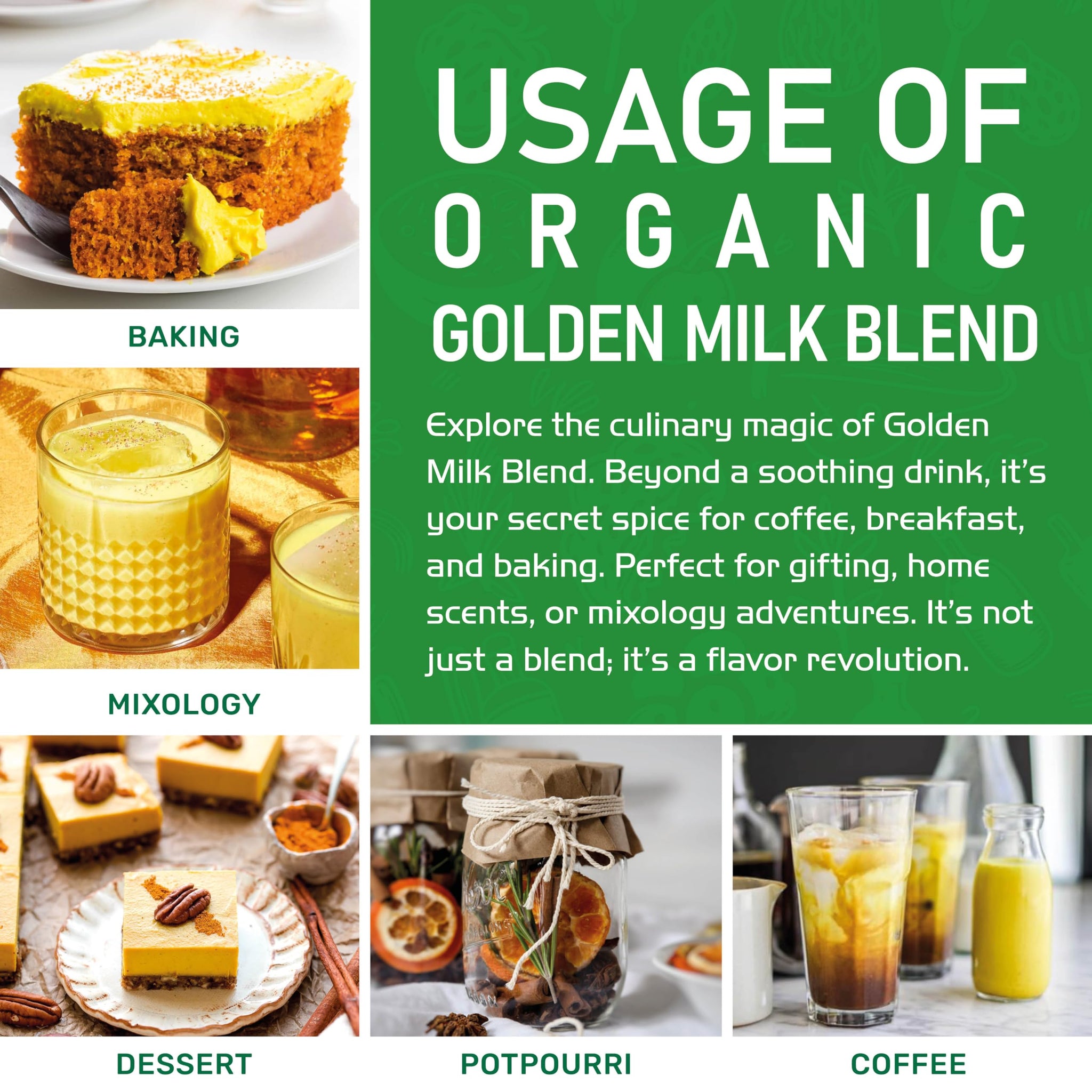 Jiva Organics Turmeric Tea Latte - Golden Milk Powder 7 Ounce Bag - Ashwagandha, Cardamom, Ginger, Black Pepper & More
