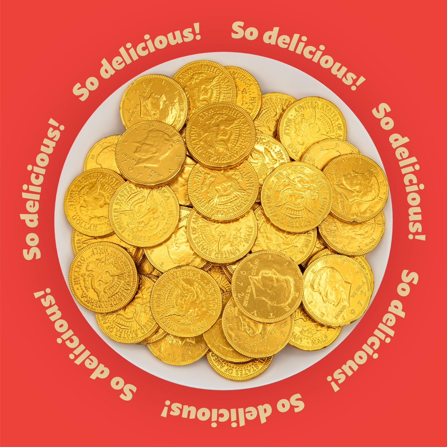 Chocolate Coins | 1.5-Pound Bag -125 Count | Bulk Chocolate Gold Coins for Holiday Gifts | Individually Wrapped Gold Candy for Gifting and Goodie Bags