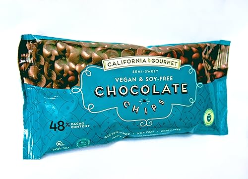 48% Cocoa Vegan Soy Free Chocolate Chips Dairy Free Kosher Gluten Free Nut Free 8 oz. bags … (6 Pack)