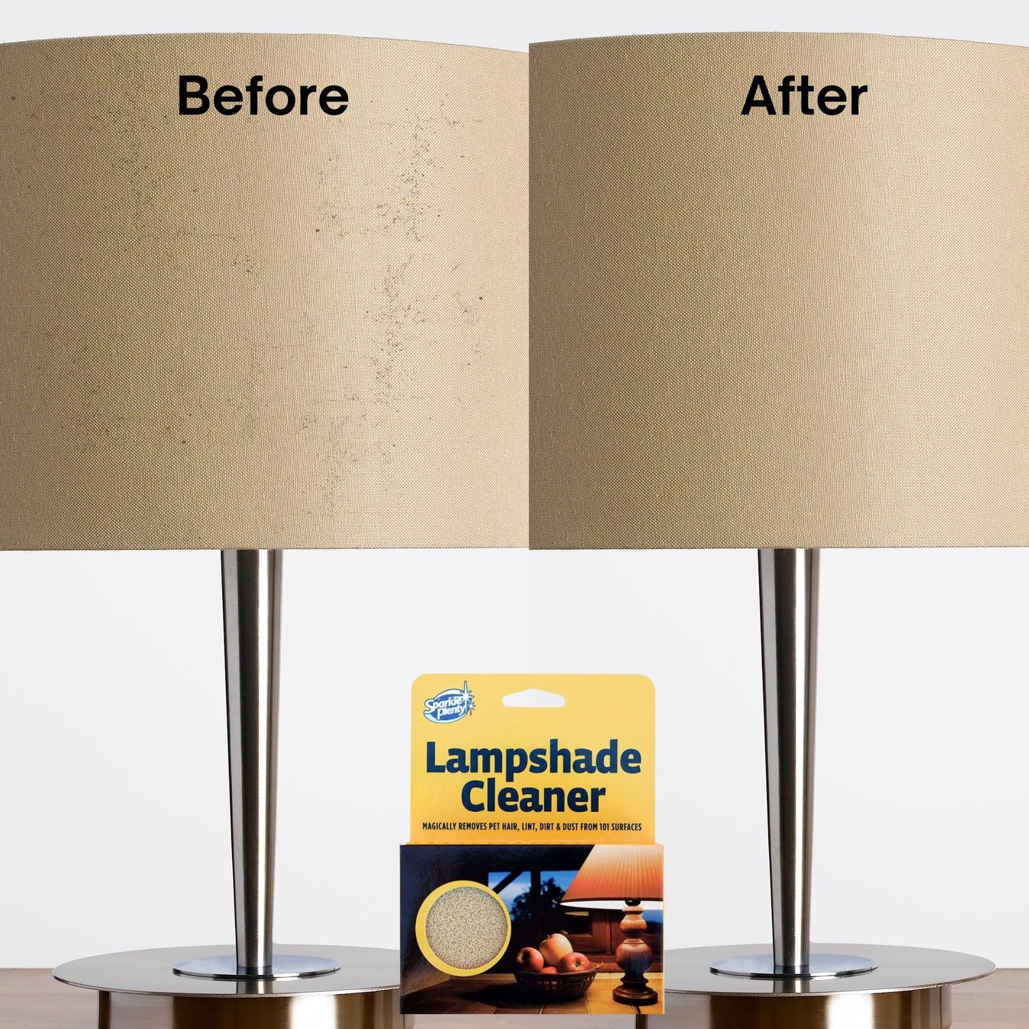 Sparkle Plenty Lampshade Cleaner - Dry Magic Dust Sponge for Lamp Shade - Dry Dusting Sponge Scrub for Fabric & Window Blinds - Effortless Duster