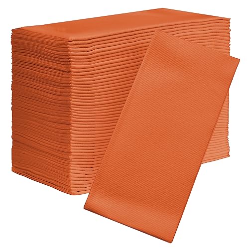 AMERICAN HOMESTEAD Paper Napkins - Terracotta Disposable Linen-Like Dinner Napkins - Restaurant-Quality Table Serviettes for Weddings, Parties