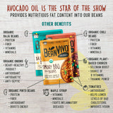 BeanVIVO - Variety 3 Pack (10 oz each) - Organic Baja Black Beans, Three Bean Vegan Chili, BBQ Pinto Beans - Seasoned & Ready to Eat, Plant Protein