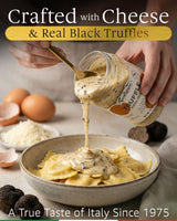 TartufLanghe Black Truffle Carbonara Sauce - Creamy Pasta Sauce with Egg Yolk, Cheese, and Summer Black Truffle from Italy, Authentic Italian Food, No