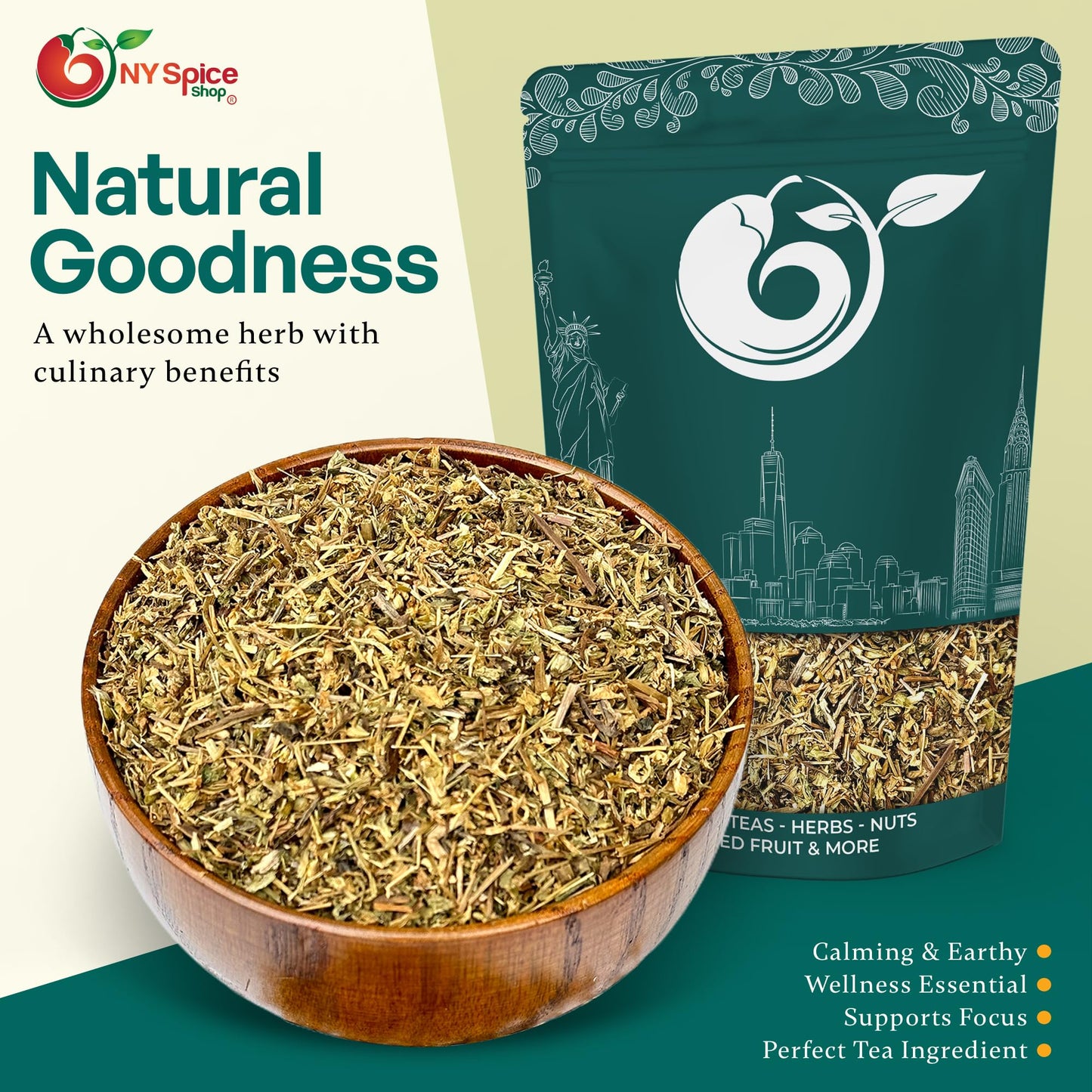 NY Spice Shop Chickweed Herb Cut & Sifted - 4 Ounce Natural Chicked Chick Weed Tea Herb Bulk - Stellaria Media Chickwood Fresh Herb