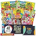 Military Encouragement - Candy Snack Box (40 Full Size Variety Gift Basket Care Package) M&Ms, Starburst, Swedish Fish, Skittles, Chocolate, Gummy