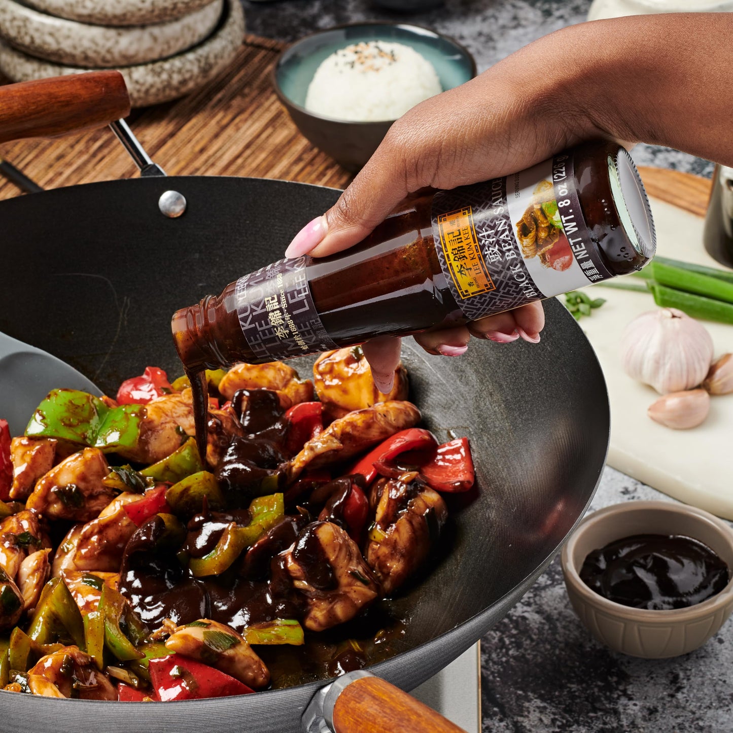 Lee Kum Kee Black Bean Sauce (8 oz - 1 Pack), Aromatic & Savory All-Purpose Seasoning, Perfect for Marinades, Stir-Frying, Drizzling, Dips, Steamed