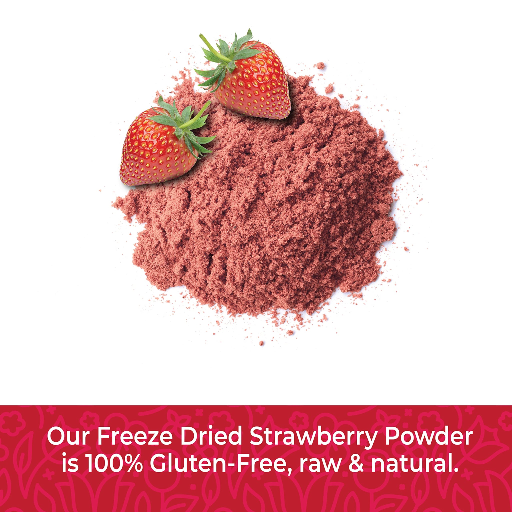 Herbaila Freeze Dried Strawberry Powder 1lb, No Sugar Added - Pure All Natural Strawberry Powder for Baking, Freeze Dried Strawberries Powder