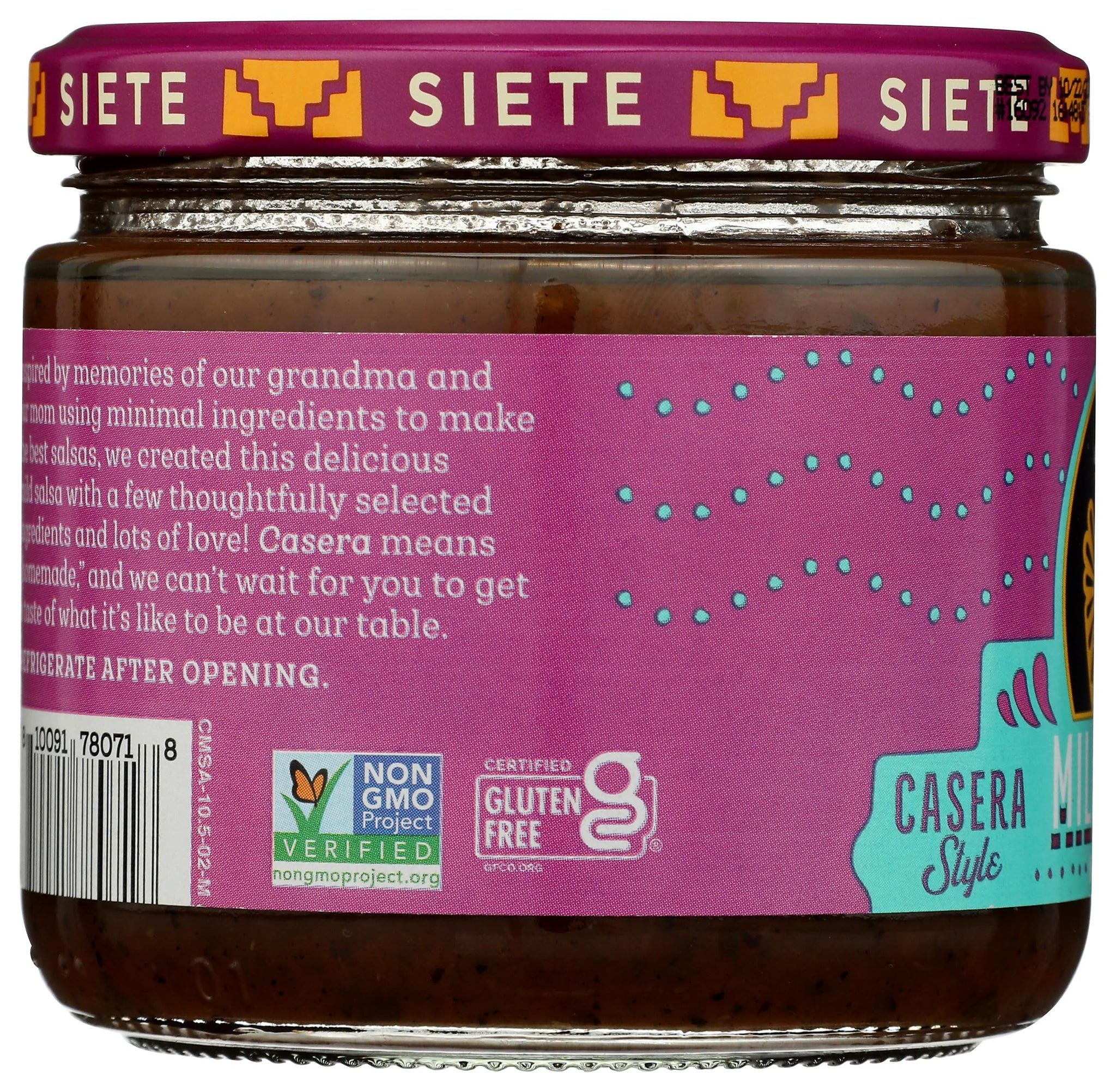 Siete Salsa Mild Casera 10.5 OZ