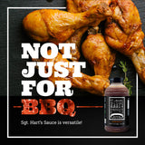 SGT. Hart’s Habanero BBQ Sauce, Spicy Smoky Flavor, 22.04 OZ Bottle, Premium Small Batch Barbecue Sauce for Wings, Chicken, Beef, Pork, Seafood