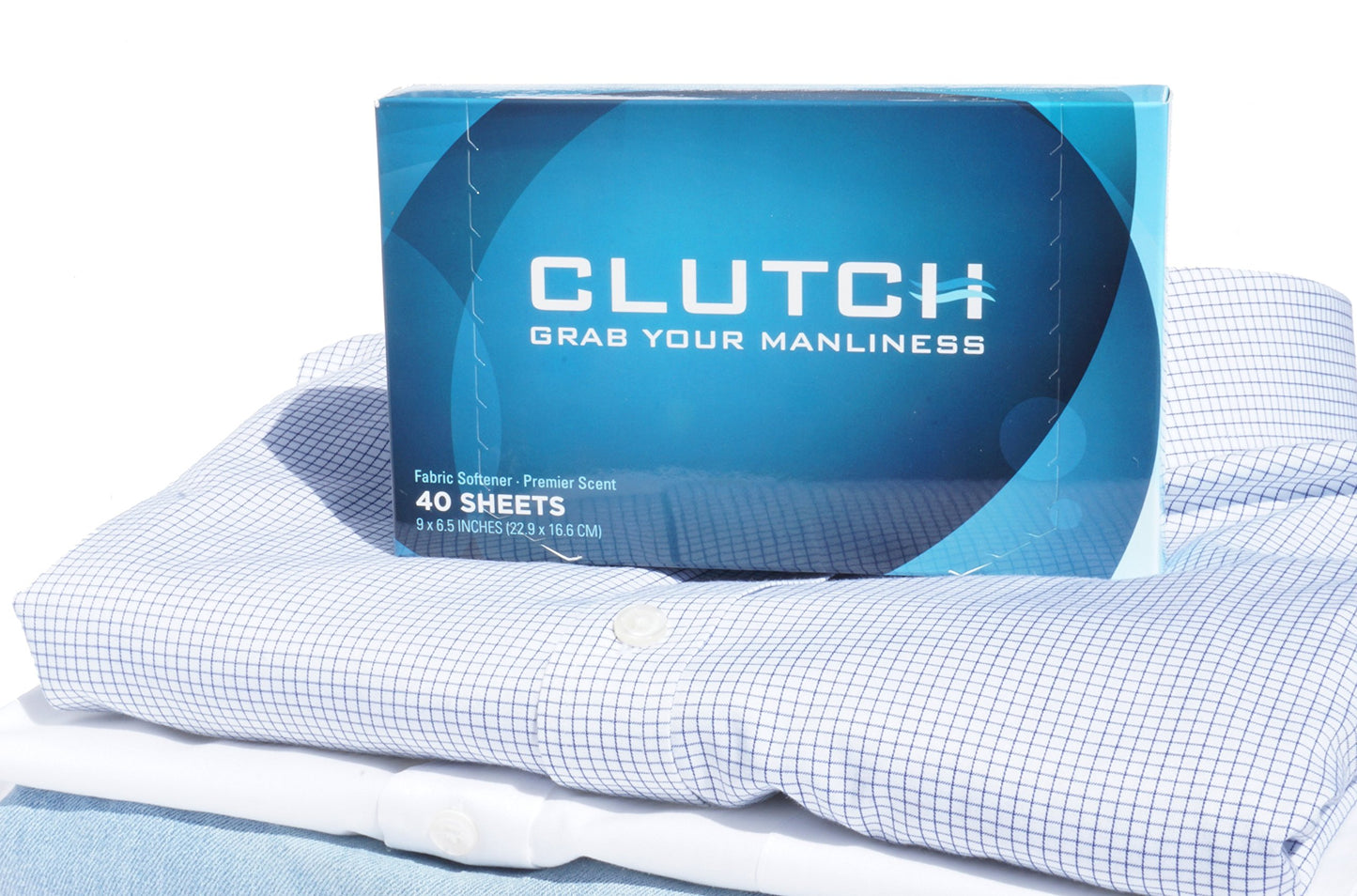 Clutch Men's Dryer Sheets, Fabric Softener for Men, 40 Count Box